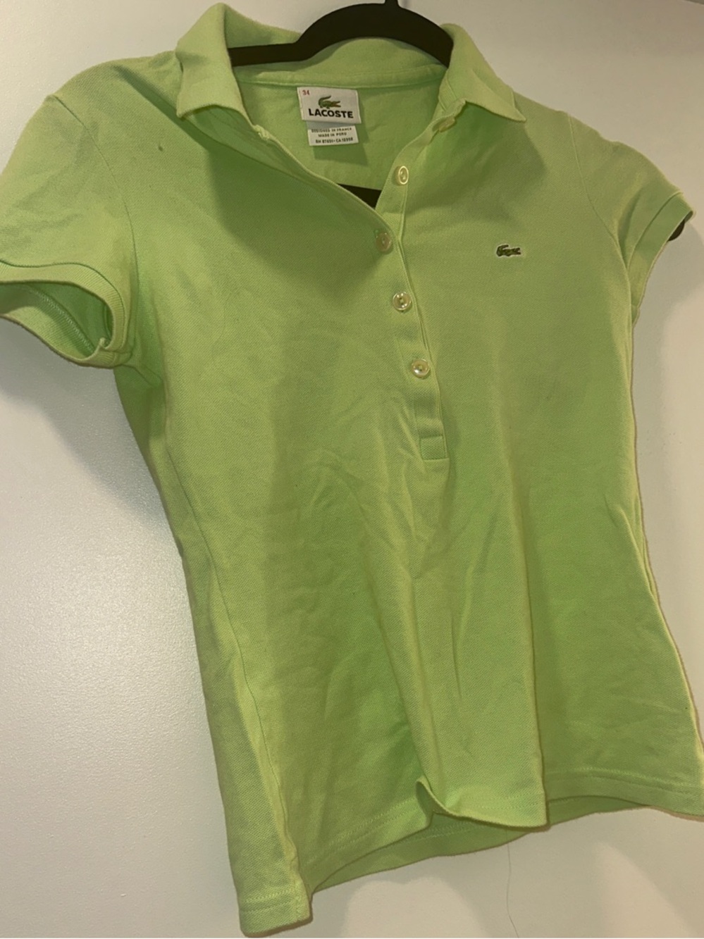 Lacoste Lime Green Short Sleeve Polo